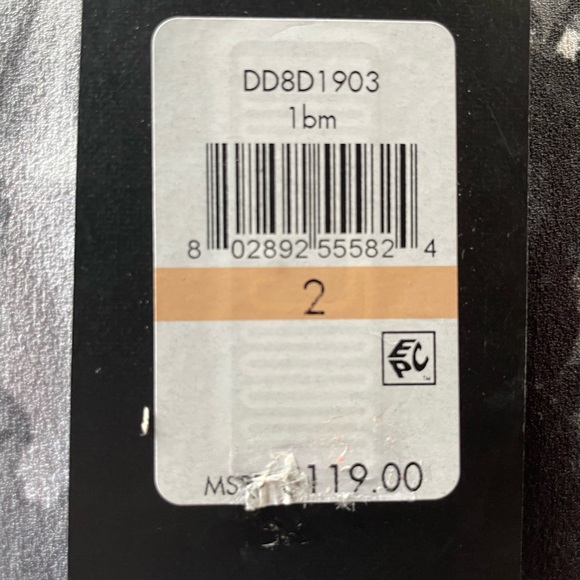 Never worn, DKNY black and white knee length A-line floral dress. - Picture 4 of 5